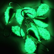 Lime Pärlemor med Glödande Grön Rom - 6 mm natt