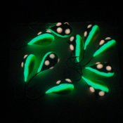 Gul/Skimrande Lila med Grön/Rosa Superglow - 6 mm 2