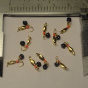 Nymf - Guld med Kedja Svart Pärla - 2,5 mm