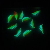 Banan -Grön/Gul/Röd/Svarta ränder Glow  - 3 mm