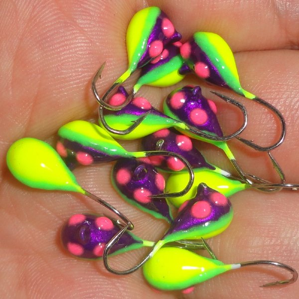 Gul/Skimrande Lila med Grön/Rosa Superglow