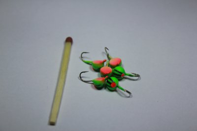 Halv Kula - Rosa/Grön/Svarta Ränder - 5 mm