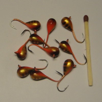 Mormyska Röd-Brun med Svarta Ränder 6 mm