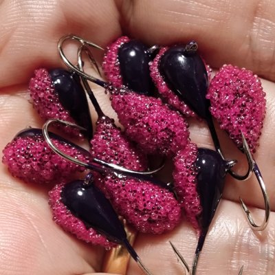 Violett med Glödande Fuchsia Rom - 7 mm
